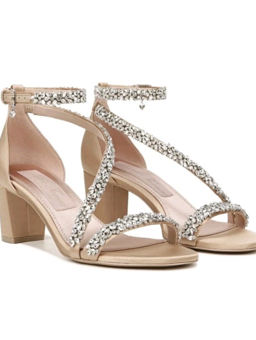 Pnina Tornai for Naturalizer Ahava Satin Dress Sandals in Pnina Nude. Sz 5. R2S!